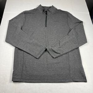 Orvis Mens 1/4 Zip Pullover Gray L Outdoor Performance Casual Shirt Layering Top